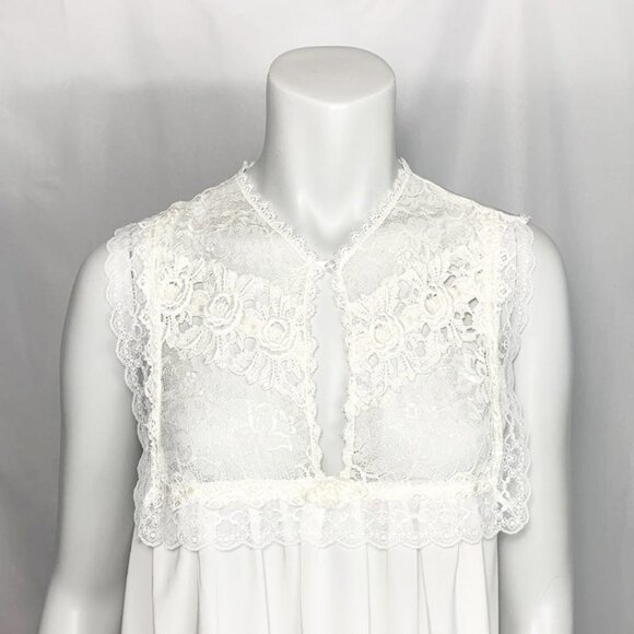 CHRISTIAN DIOR Maxi length lace inset nightgown - Picture 4 of 7
